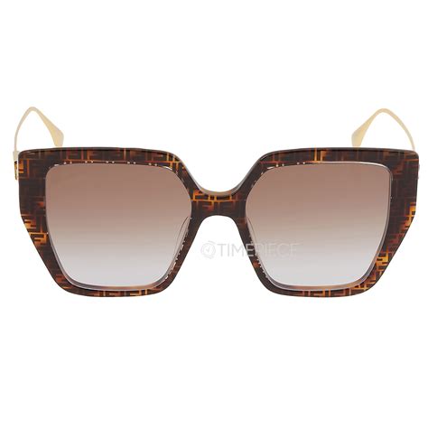 Fendi Brown Gradient Butterfly Ladies Sunglasses FE40012U 